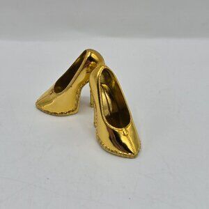 OG Monster High Clawdeen Wolf Dawn Of Dance Gold Heel Pump Shoes Miniature Colle